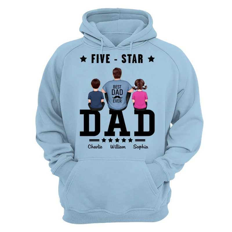 Five Star Dad Father‘s Day Gift Personalized Shirt - Image 16