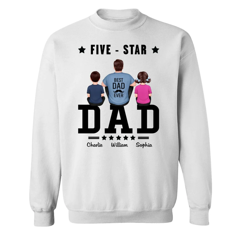 Five Star Dad Father‘s Day Gift Personalized Shirt - Image 17