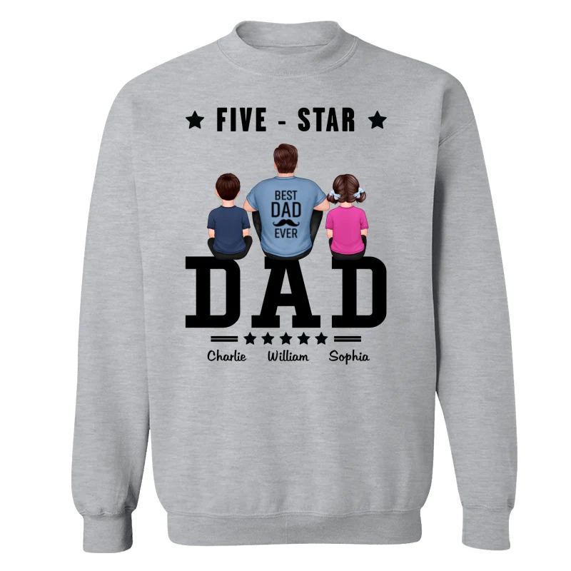 Five Star Dad Father‘s Day Gift Personalized Shirt - Image 18