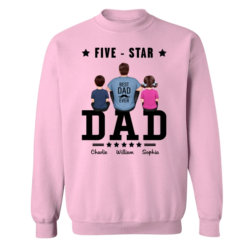 Five Star Dad Father‘s Day Gift Personalized Shirt - Image 19