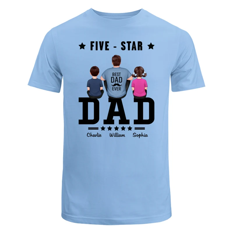 Five Star Dad Father‘s Day Gift Personalized Shirt - Image 8