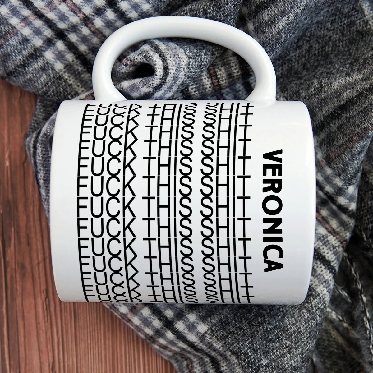 FK This Sht Funny Personalized Mug 11oz, Hidden Funny Message Mug, Father's Day Gift for Dad, Gift for Colleagues, Custom Name - Image 7