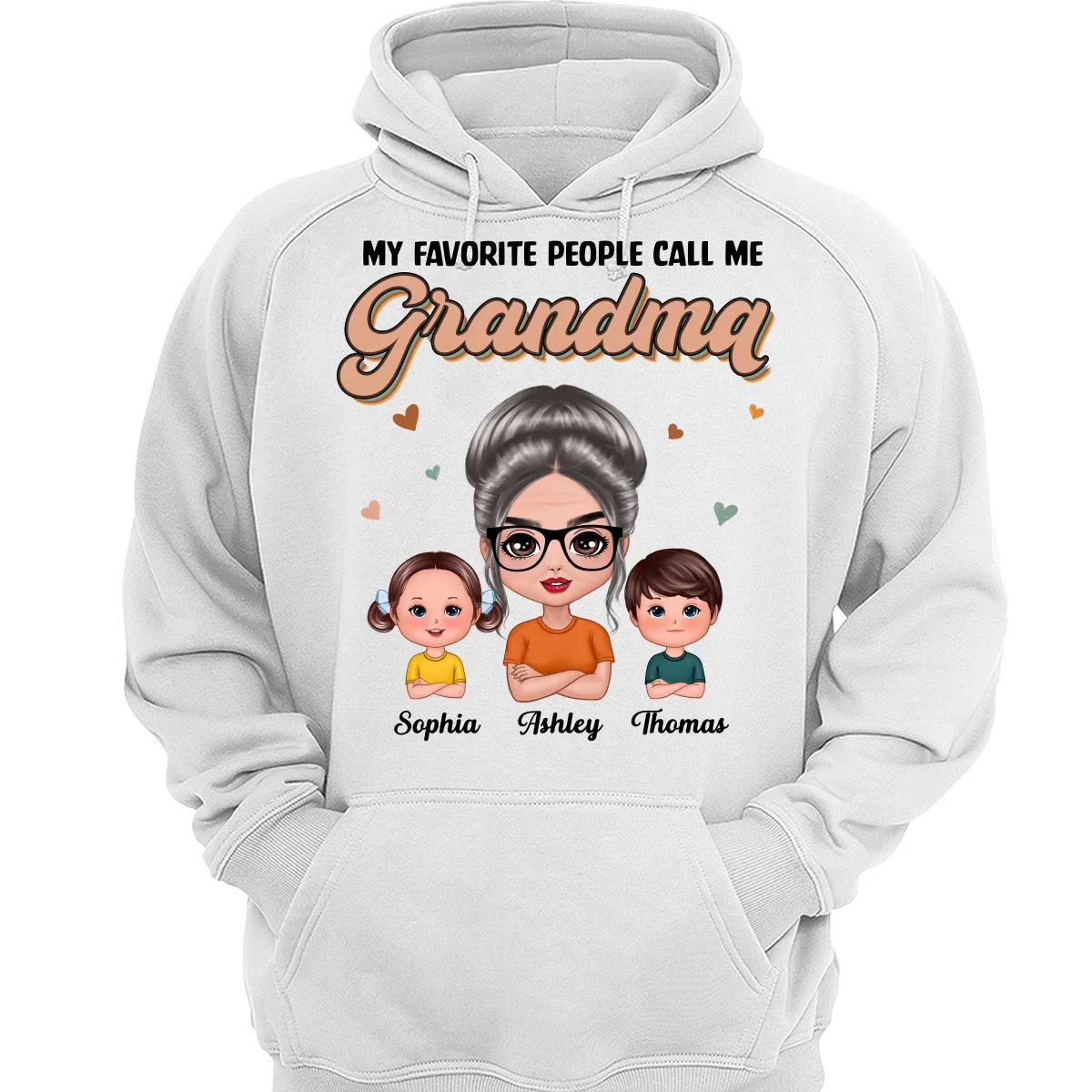 Flash Retro Grandmother Grandkids Personalized Shirt - Image 3