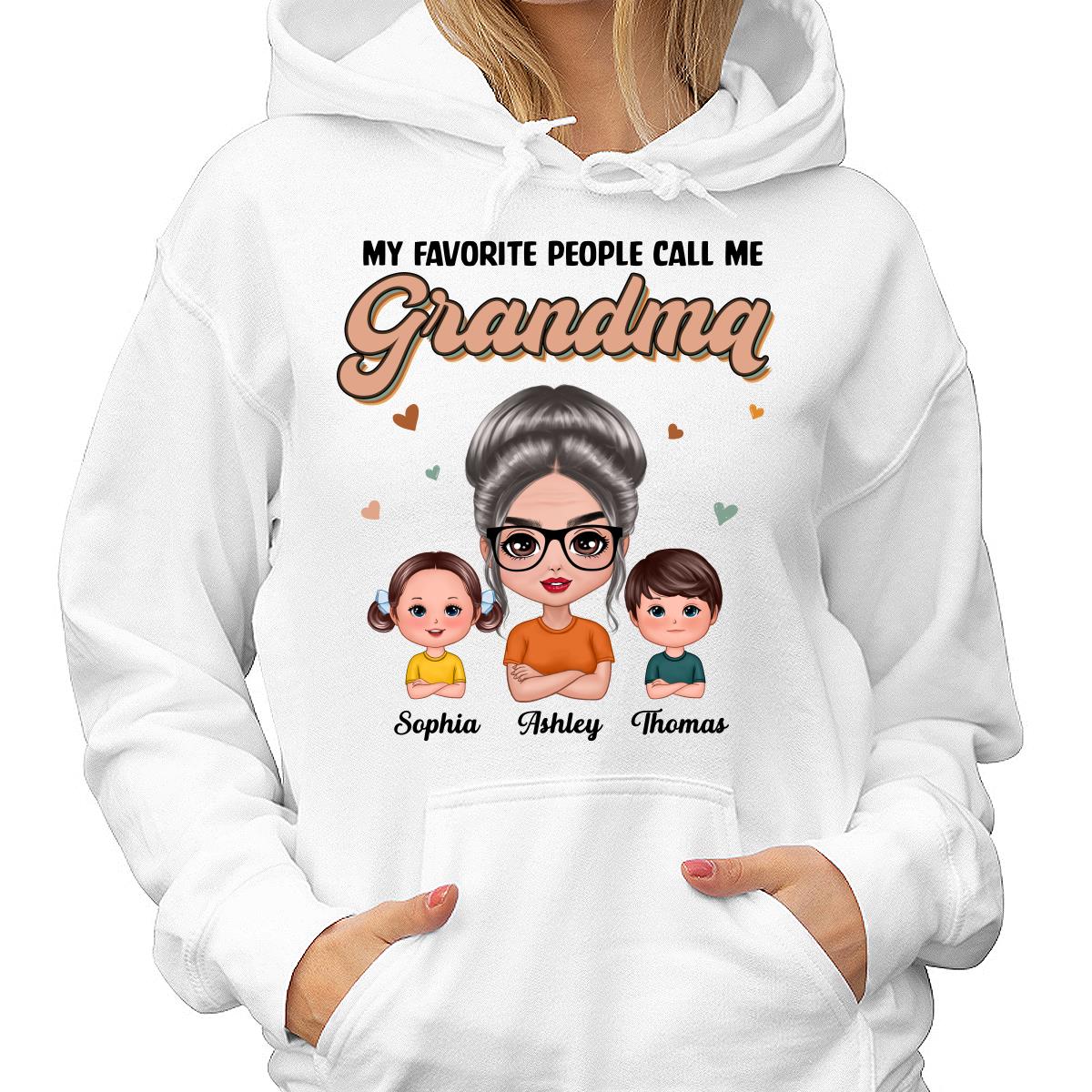 Flash Retro Grandmother Grandkids Personalized Shirt - Image 4