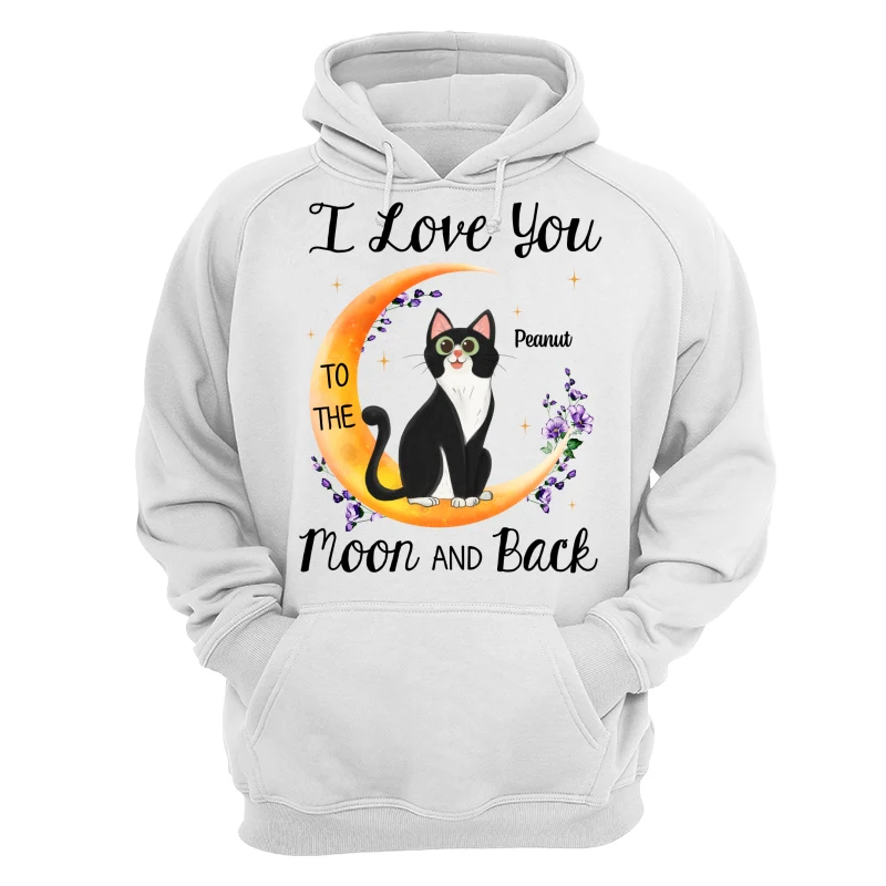 Floral Sitting Cat Cartoon And Moon Personalized Shirt - Image 13