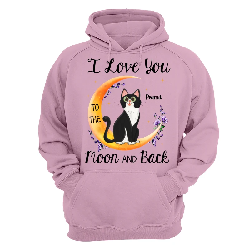 Floral Sitting Cat Cartoon And Moon Personalized Shirt - Image 15