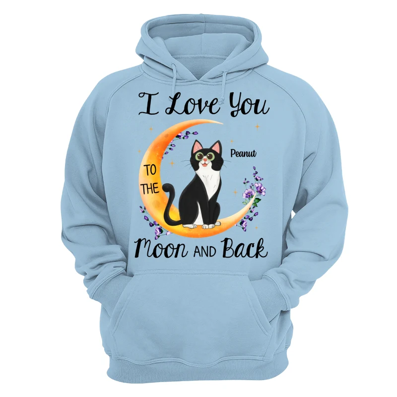 Floral Sitting Cat Cartoon And Moon Personalized Shirt - Image 16