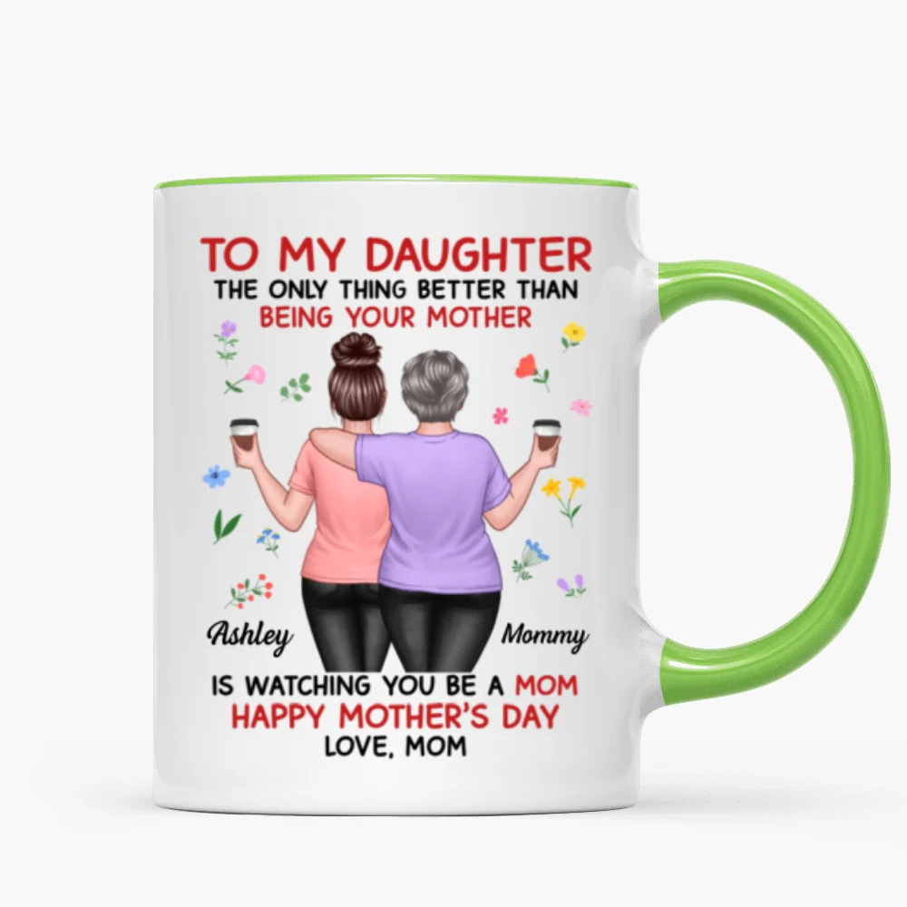 Floral To My Daughter From Mom Happy Mother's Day Personalized Mug, Gift For Daughter - Image 14