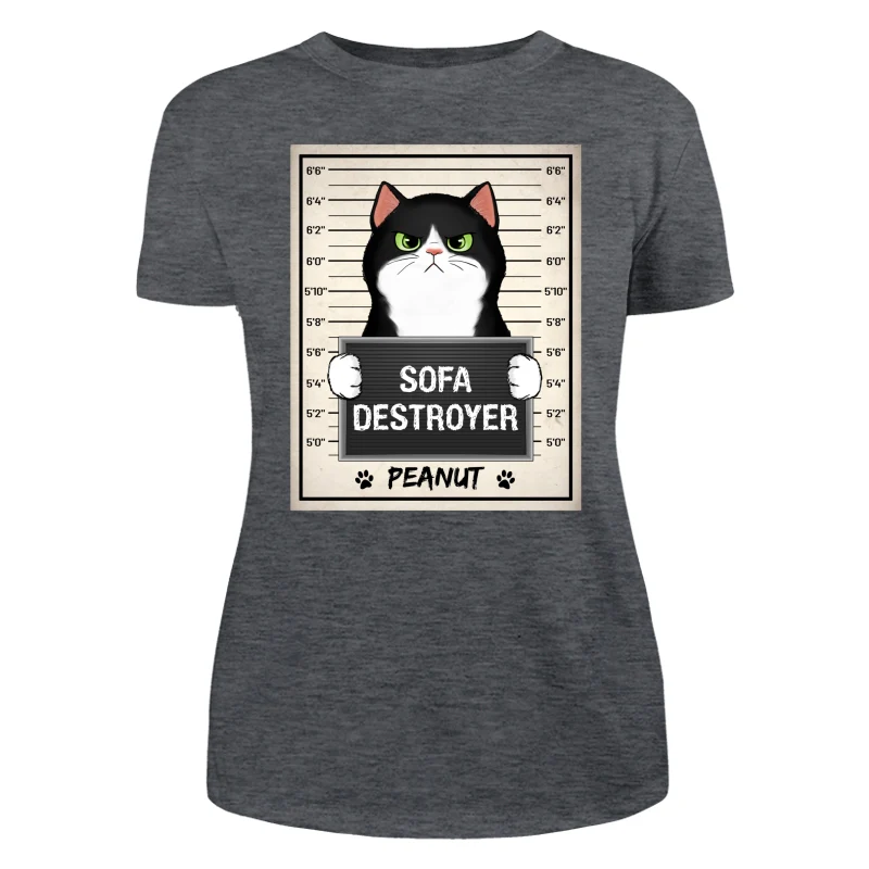 Fluffy Cat Crimes Mugshot Personalized Shirt - Image 11