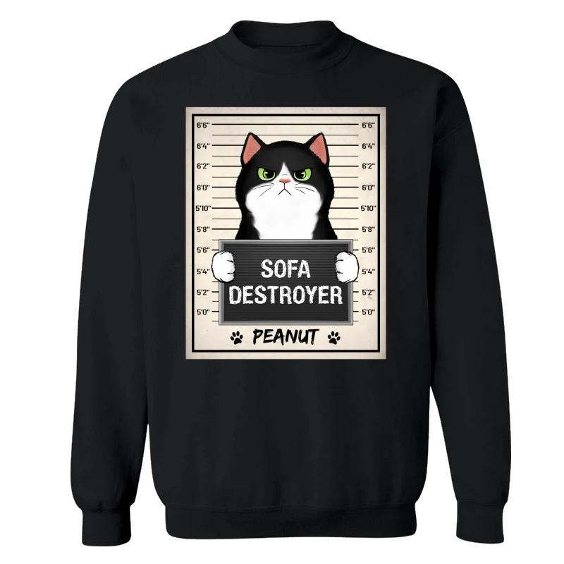 Fluffy Cat Crimes Mugshot Personalized Shirt - Image 16