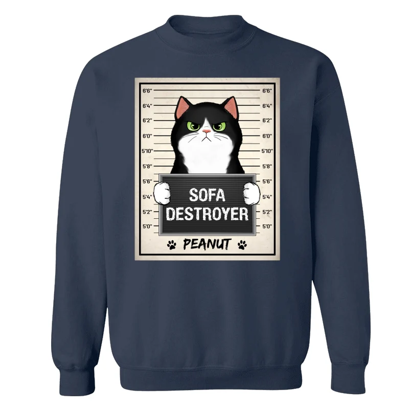 Fluffy Cat Crimes Mugshot Personalized Shirt - Image 17