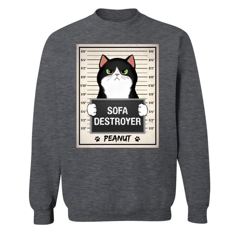 Fluffy Cat Crimes Mugshot Personalized Shirt - Image 18