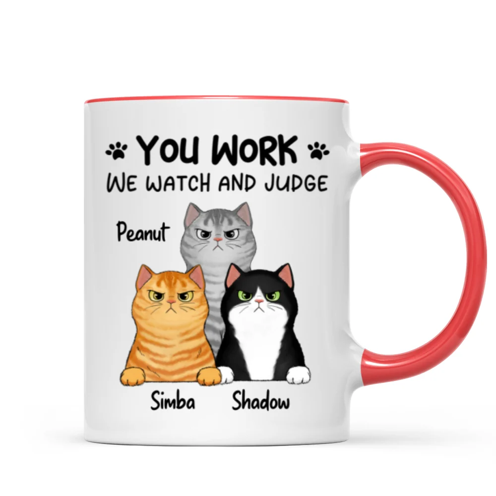 Fluffy Cats Will Watch And Judge Funny Gift For Cat Lovers Personalized Mug - Image 7