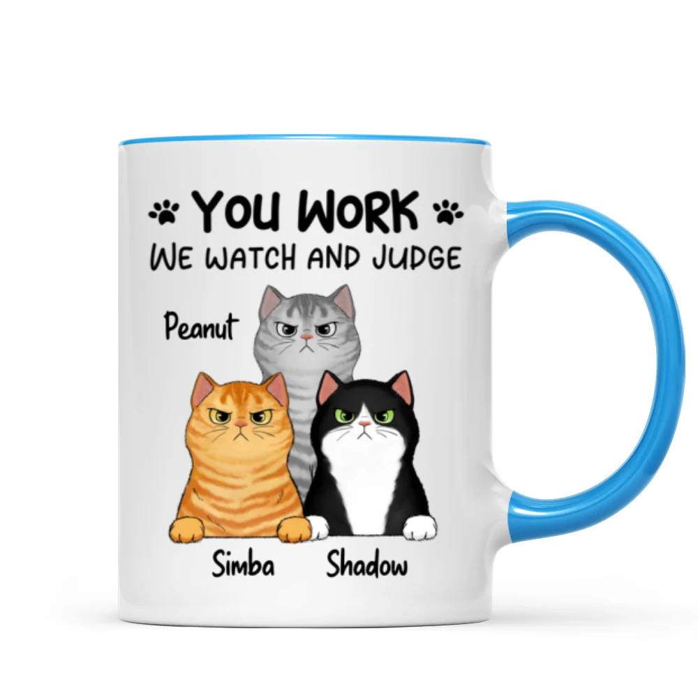 Fluffy Cats Will Watch And Judge Funny Gift For Cat Lovers Personalized Mug - Image 8