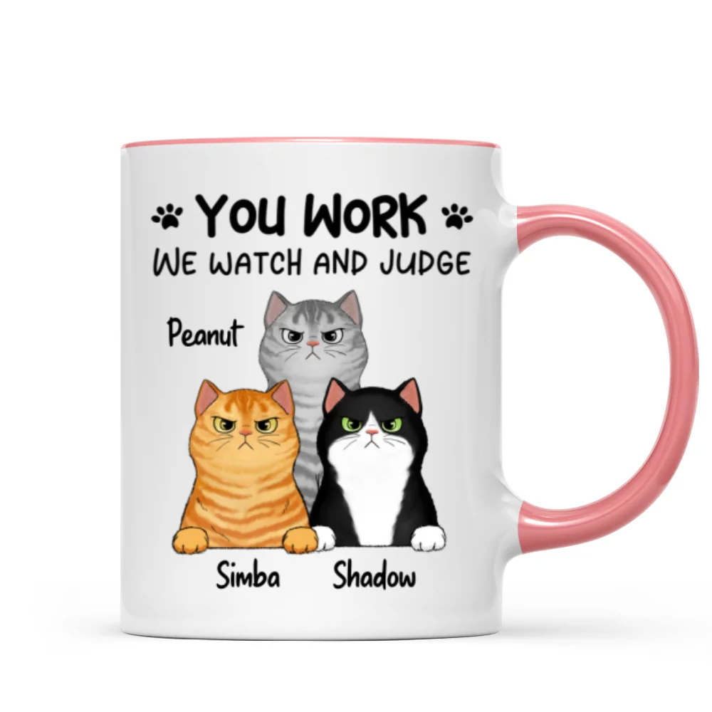 Fluffy Cats Will Watch And Judge Funny Gift For Cat Lovers Personalized Mug - Image 9