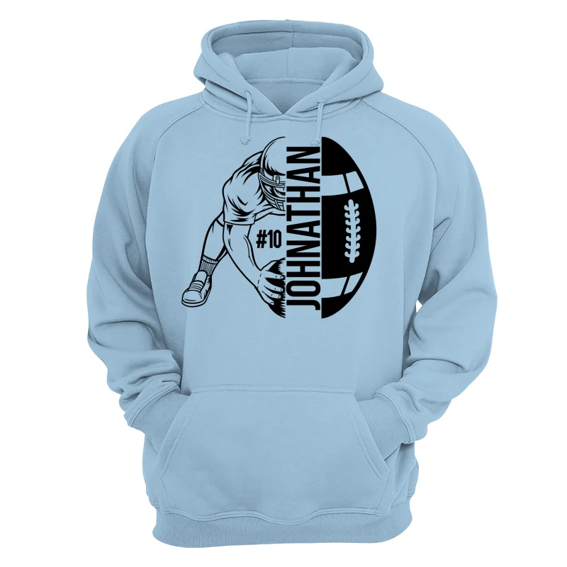 Football Player Holding Ball On The Ground Football Season Matching Personalized Shirt - Image 15