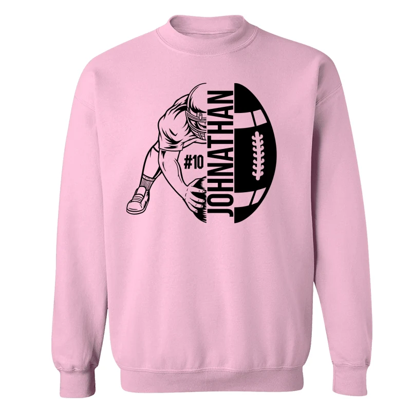 Football Player Holding Ball On The Ground Football Season Matching Personalized Shirt - Image 18