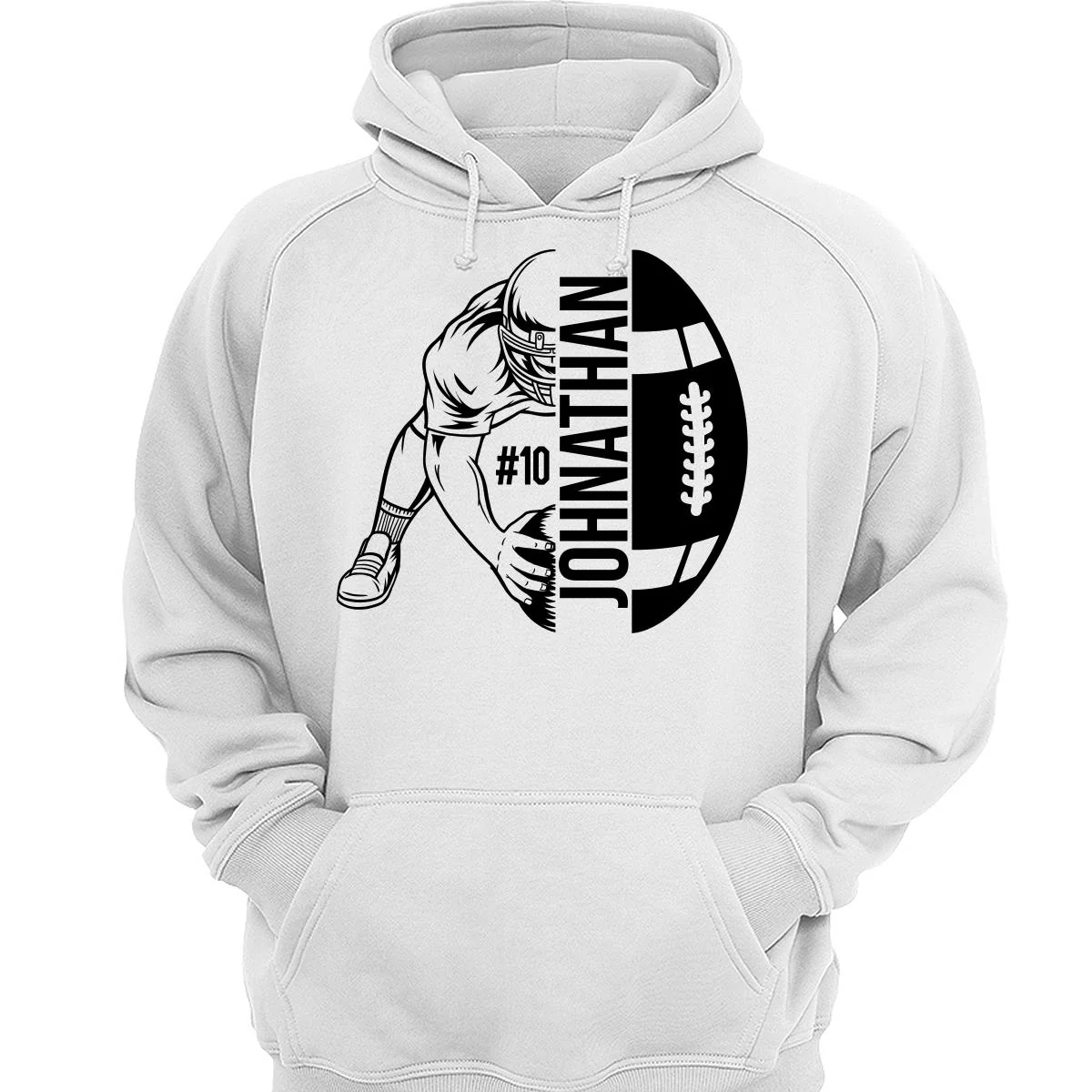 Football Player Holding Ball On The Ground Football Season Matching Personalized Shirt - Image 2