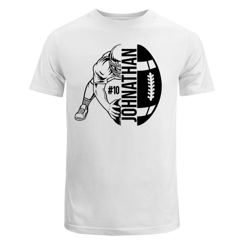 Football Player Holding Ball On The Ground Football Season Matching Personalized Shirt - Image 4