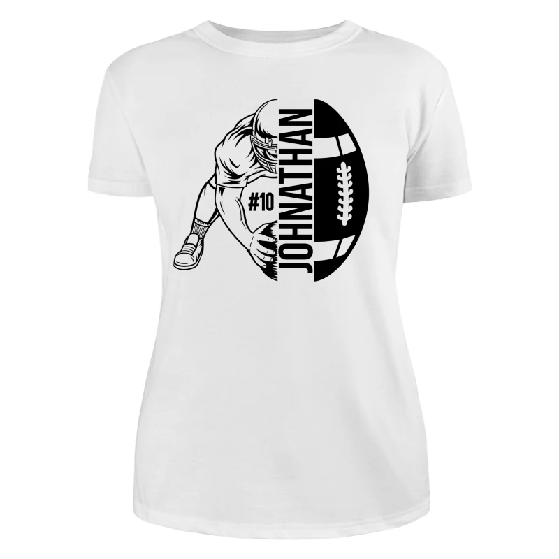 Football Player Holding Ball On The Ground Football Season Matching Personalized Shirt - Image 8
