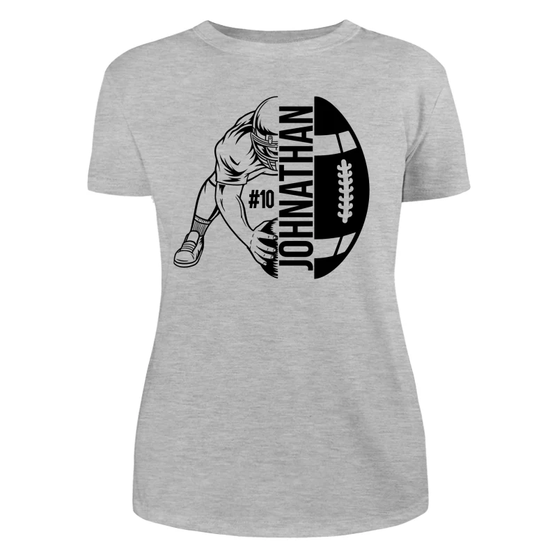 Football Player Holding Ball On The Ground Football Season Matching Personalized Shirt - Image 9