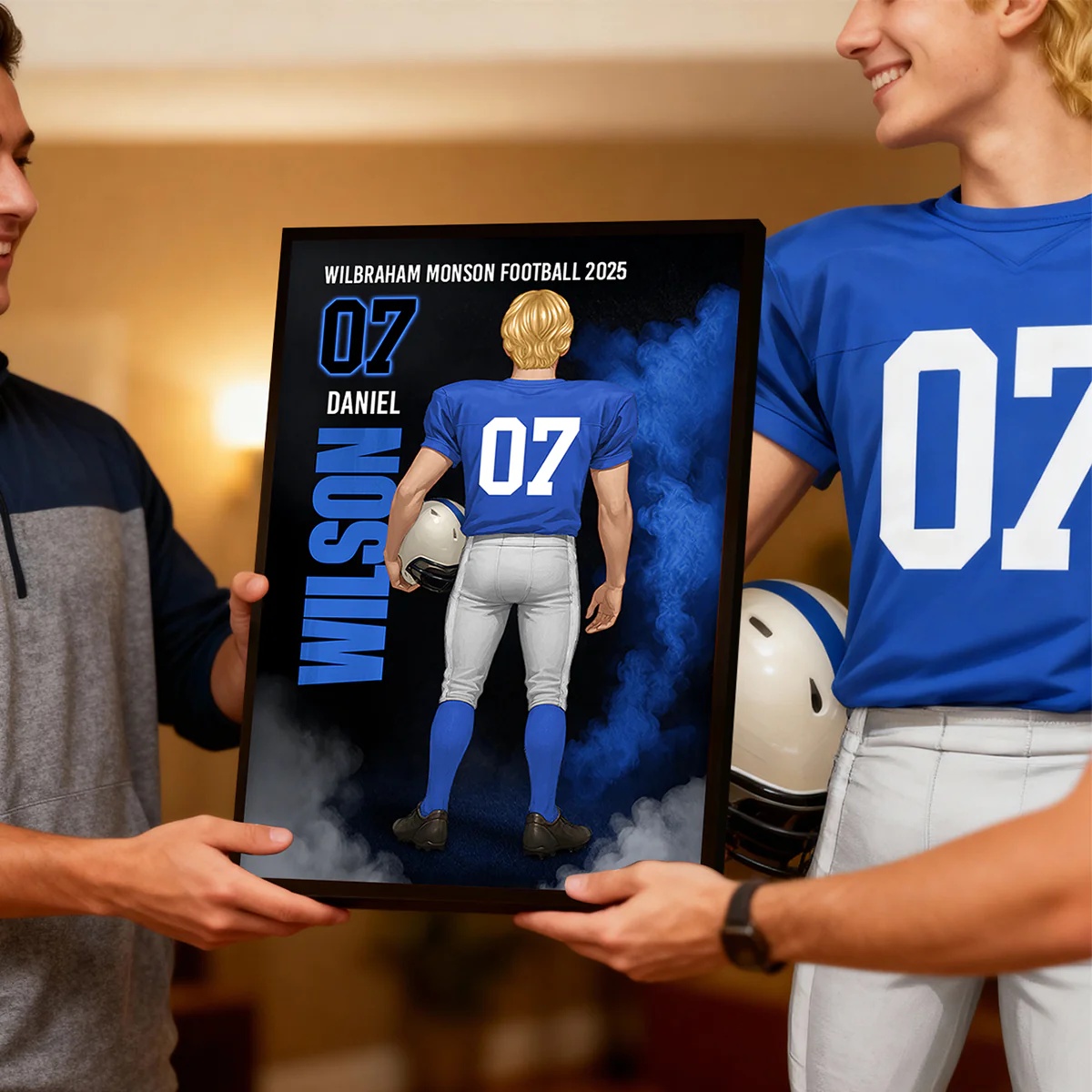 Football Sports Legend - Personalized Poster - Christmas Gift for Seniors, Sons, Grandsons - Image 2