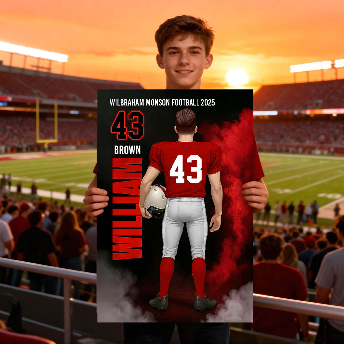 Football Sports Legend - Personalized Poster - Christmas Gift for Seniors, Sons, Grandsons - Image 3