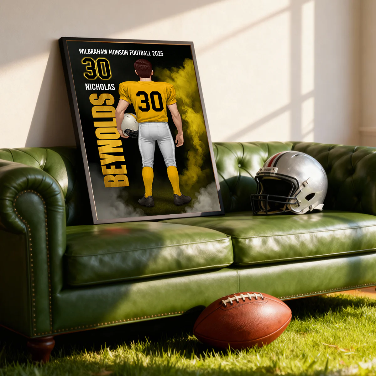 Football Sports Legend - Personalized Poster - Christmas Gift for Seniors, Sons, Grandsons - Image 4