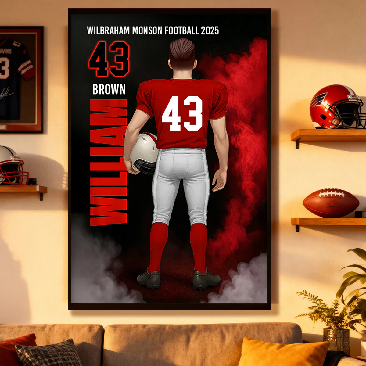 Football Sports Legend - Personalized Poster - Christmas Gift for Seniors, Sons, Grandsons - Image 6