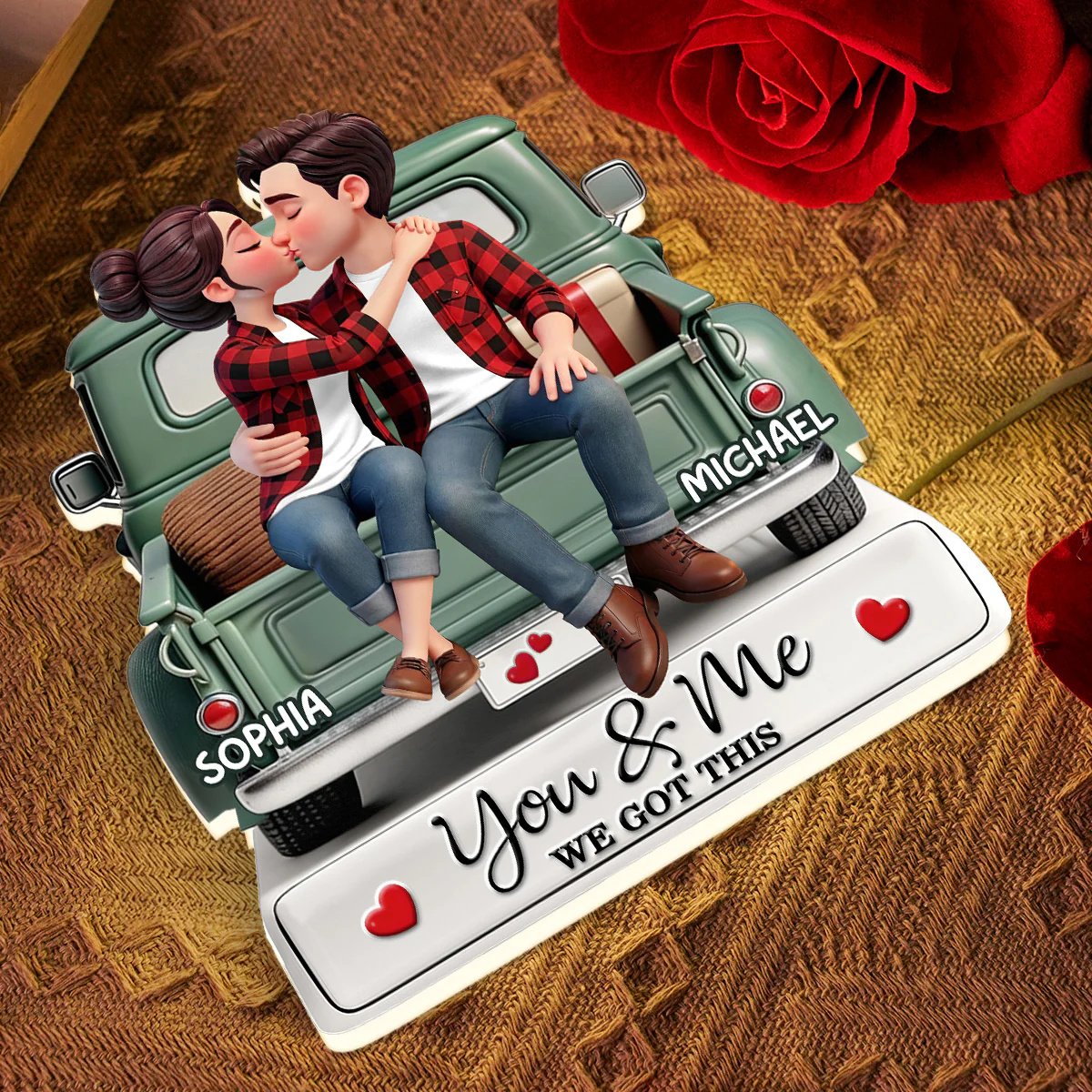 Forever Love Couple Kissing On The Truck - Personalized Light Box - Valentine's Day Gift For Couple, For Him, For Her - Image 6