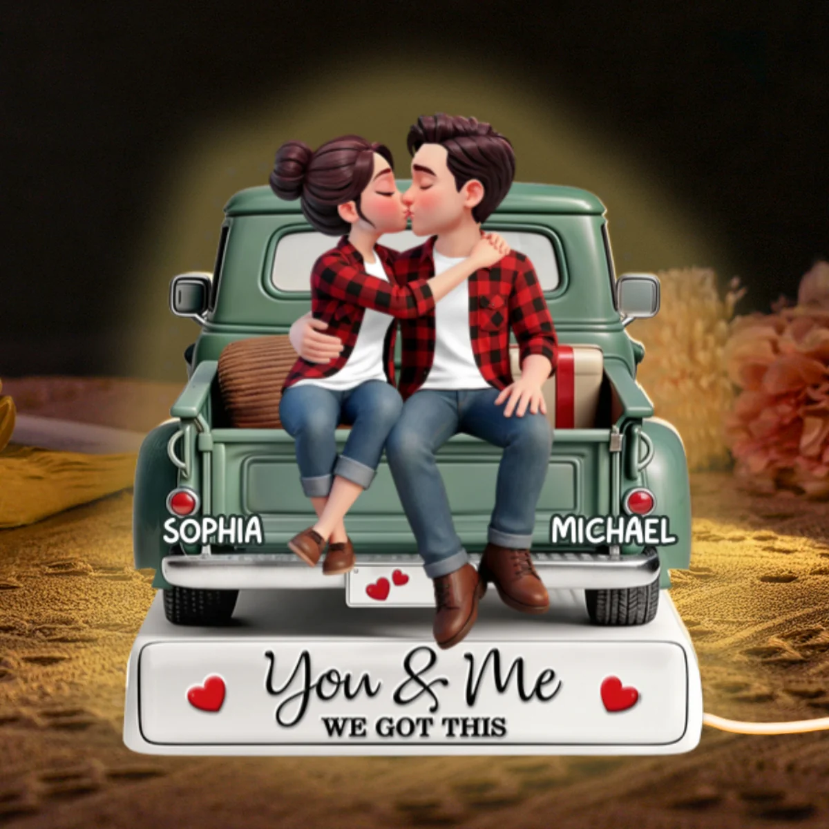 Forever Love Couple Kissing On The Truck - Personalized Light Box - Valentine's Day Gift For Couple, For Him, For Her - Image 8