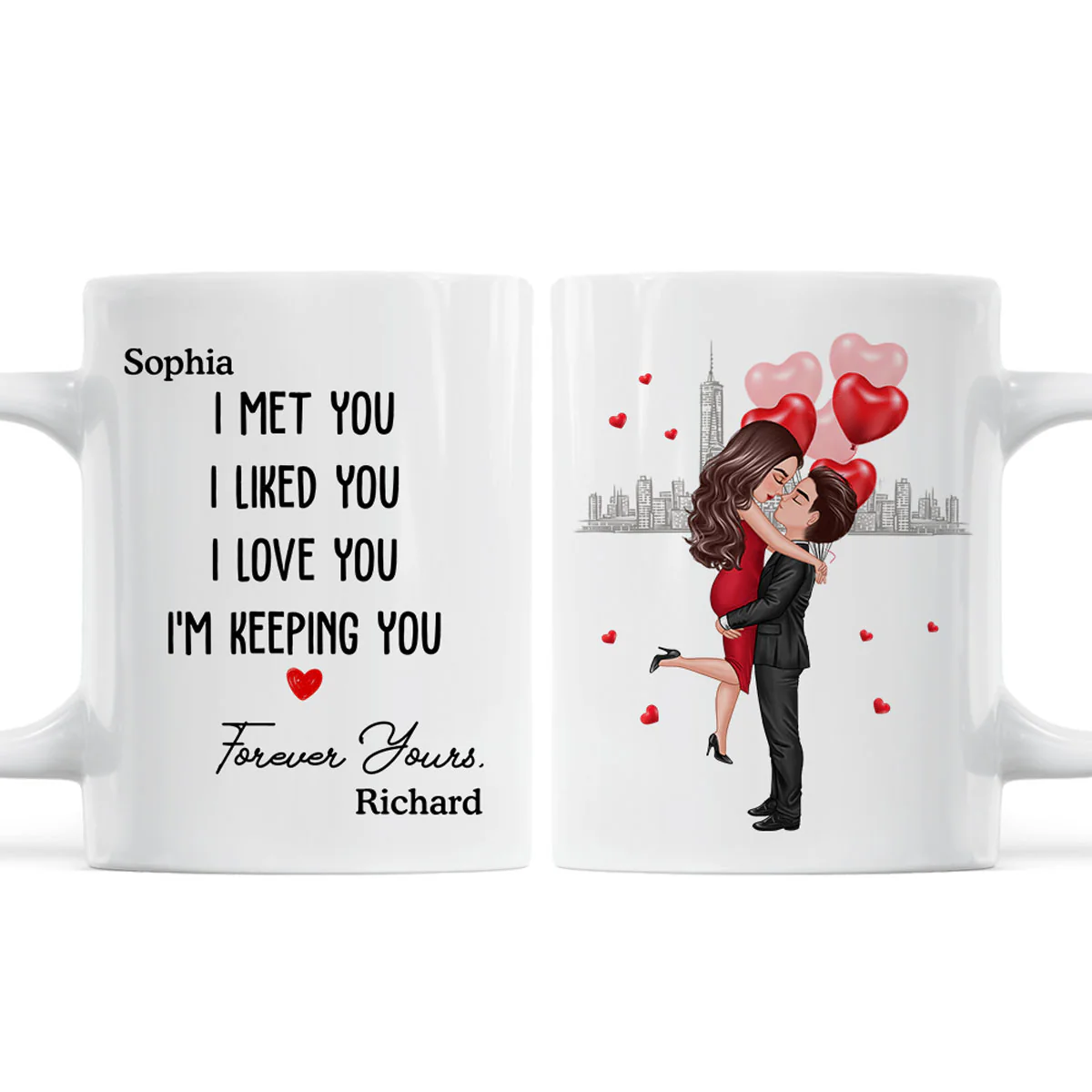 Forever Yours Couple Anniversary Gift Personalized Mug - Image 2