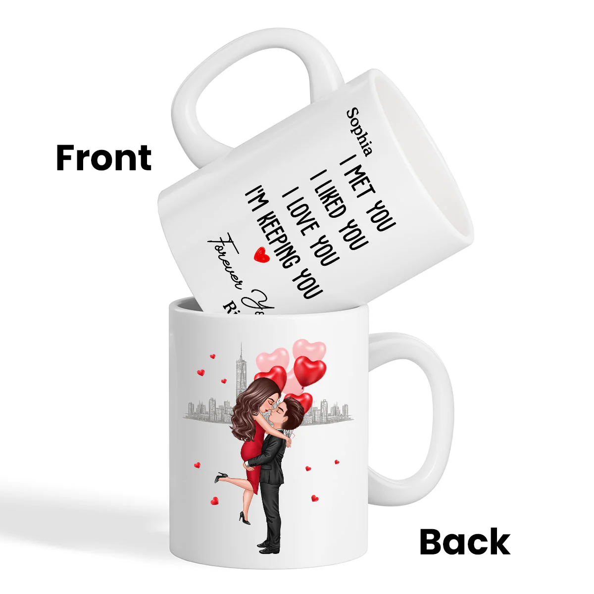 Forever Yours Couple Anniversary Gift Personalized Mug - Image 3