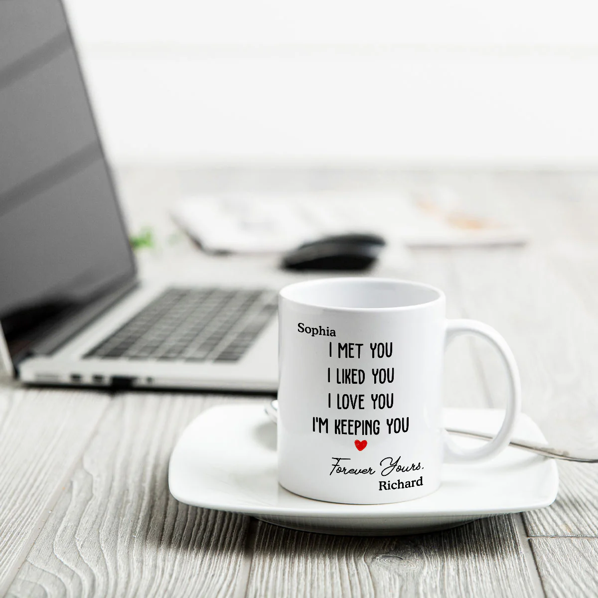 Forever Yours Couple Anniversary Gift Personalized Mug - Image 4