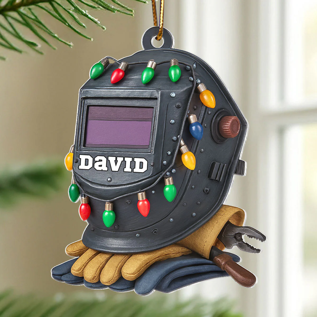 Forged in Fire & Skill – Personalized Acrylic Ornament – Honor Christmas Gift for Welders - Image 5