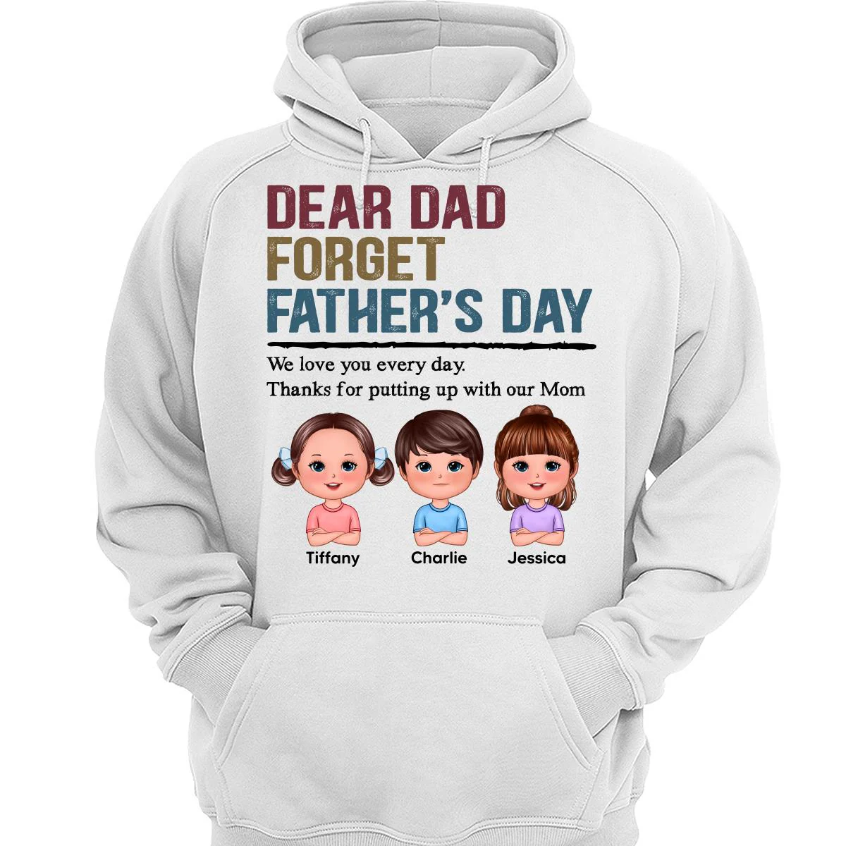 Forget Father‘s Day Retro Doll Kids Personalized Shirt - Image 3