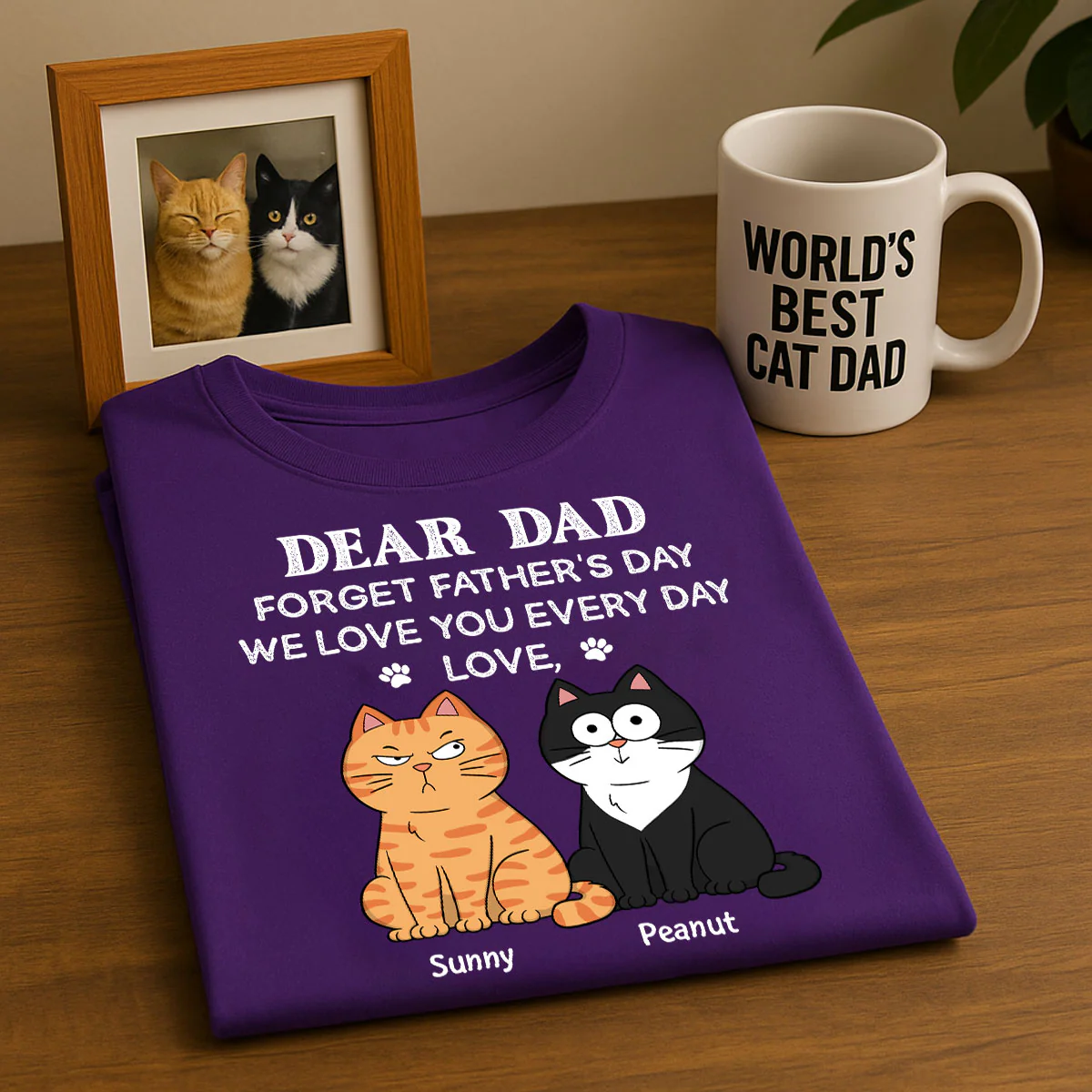 Forget Father's Day We Love You Every Day Gift For Cat Lover Personalized Shirt - Image 9