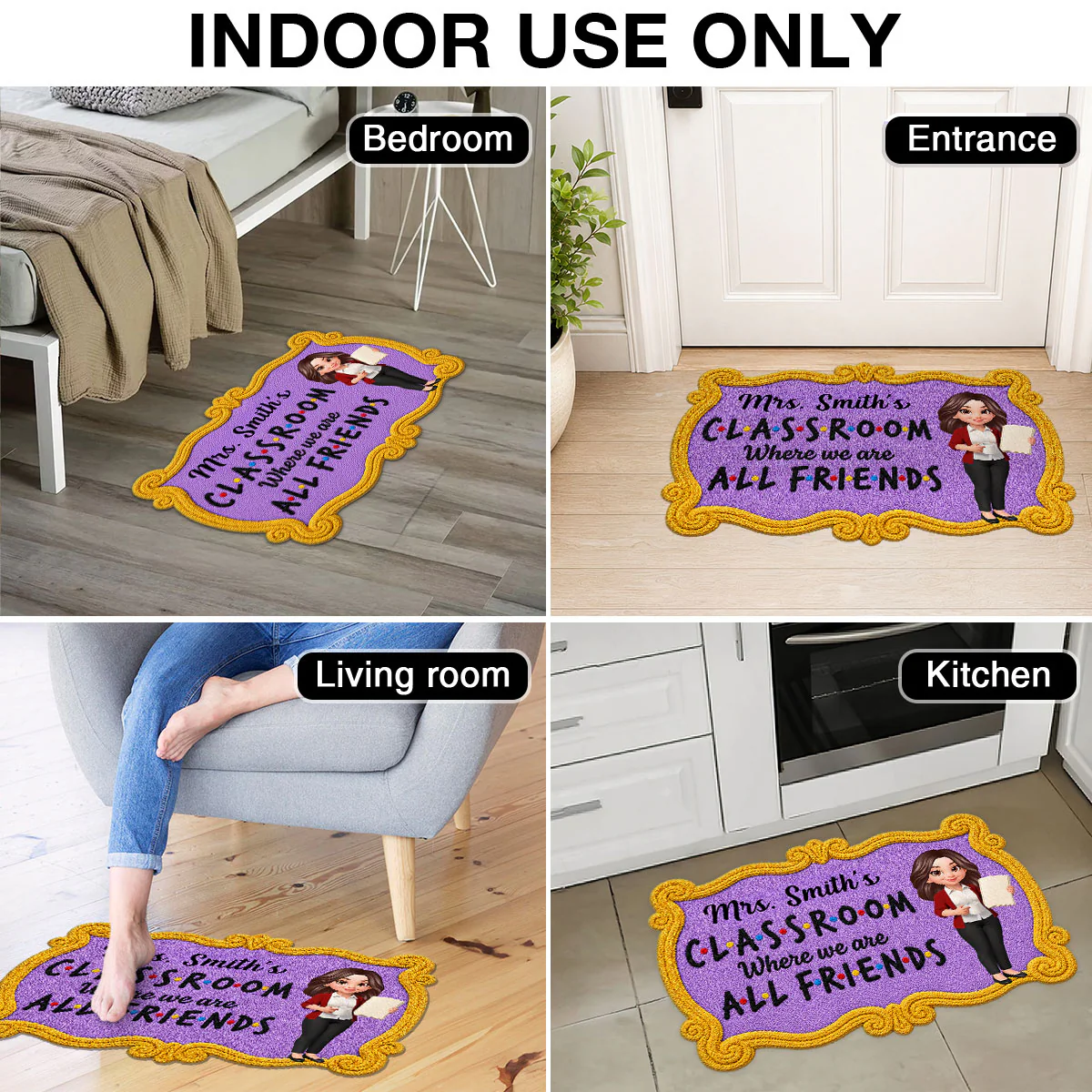 Friendly Teacher - Personalized Doormat - Back To School, Classroom Decor - Image 5