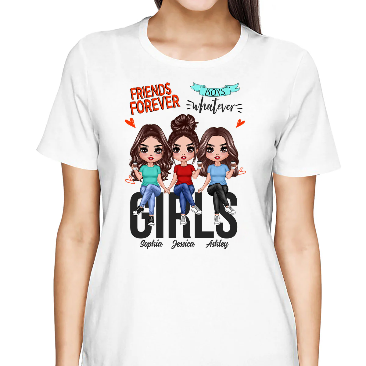 Friends Forever Boys Whatever Besties Doll Personalized Shirt - Image 2