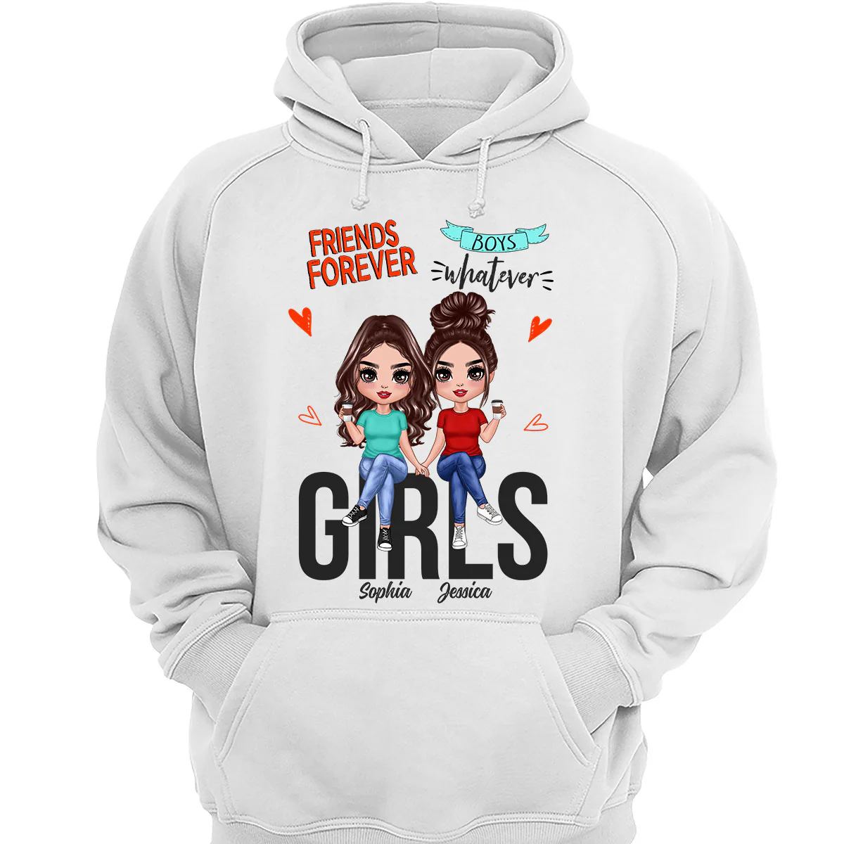 Friends Forever Boys Whatever Besties Doll Personalized Shirt - Image 3