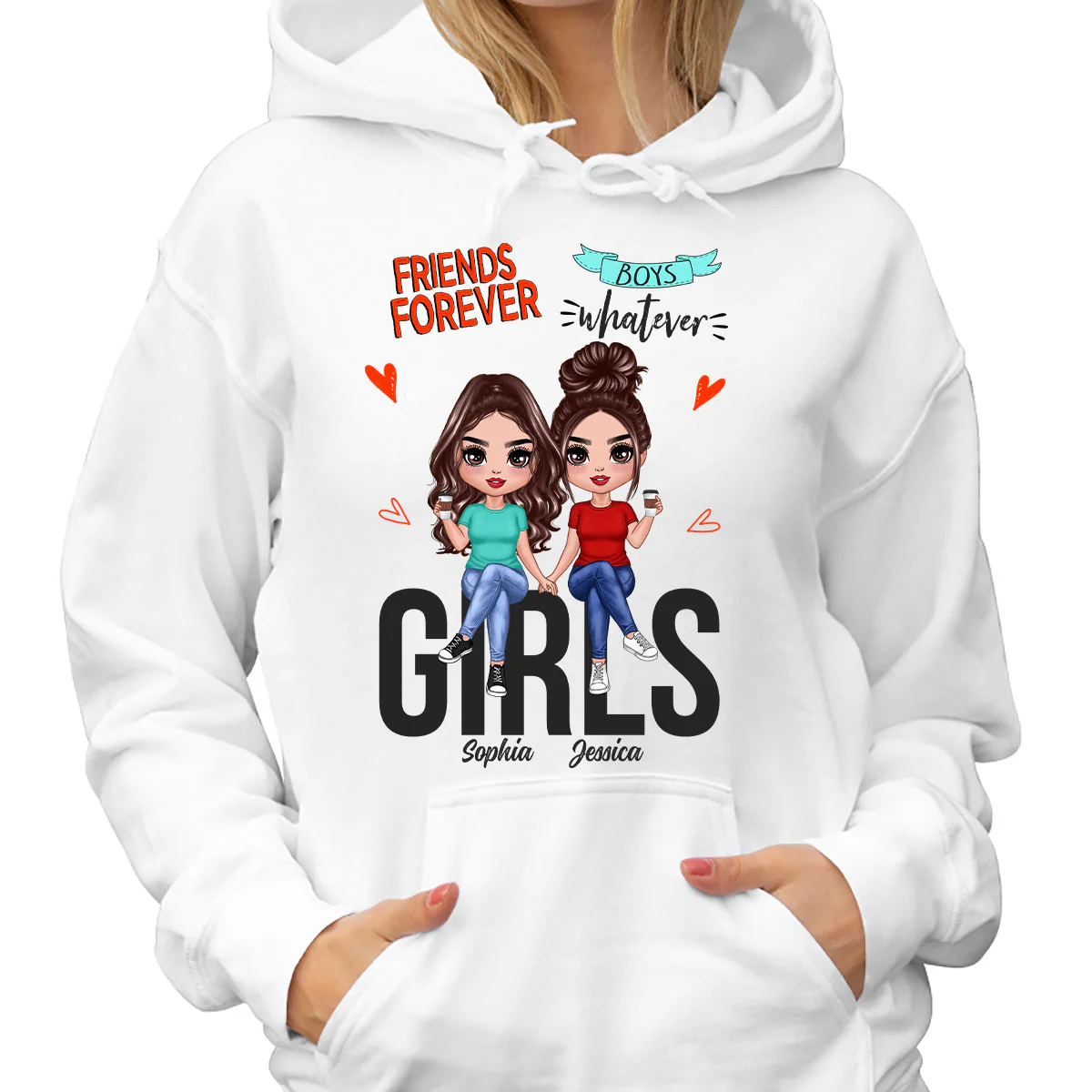 Friends Forever Boys Whatever Besties Doll Personalized Shirt - Image 4