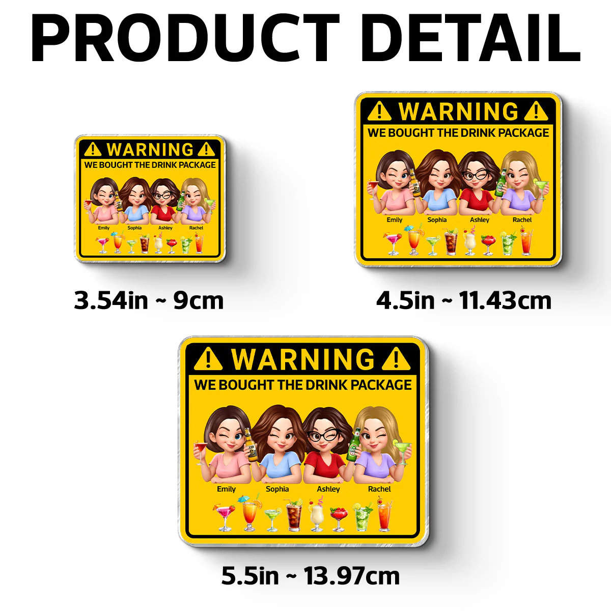 Friends Girls Trip Warning Caution We Bought The Drink Package - Personalized Cruise Ship Door Magnet - Cruise Decorations Magnet, Summer Drink Package Cruise Magnet - Image 7