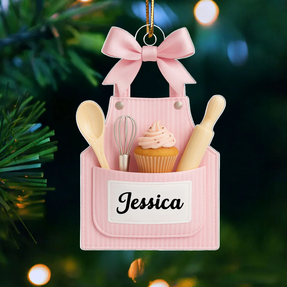 From Her Oven With Love – Personalized Acrylic Ornament – Heartfelt Gift for Women Who Love Baking, Mom, Wife - Image 6