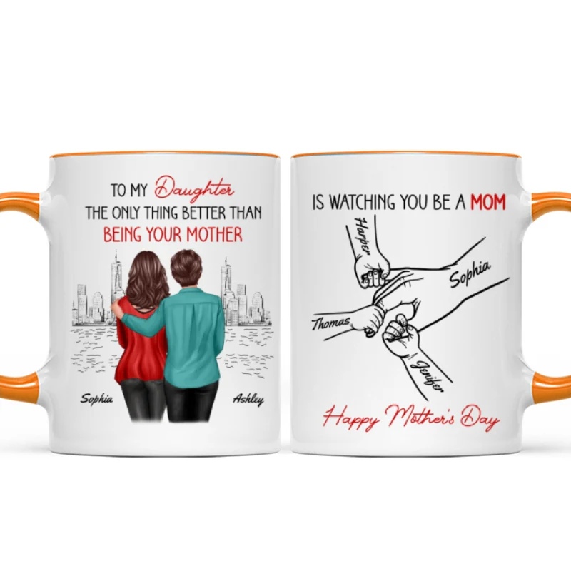 From Mom Dad To Daughter Watching You Be A Mom - Personalized Mug - Mother's Day Gift For Daughter - Image 16