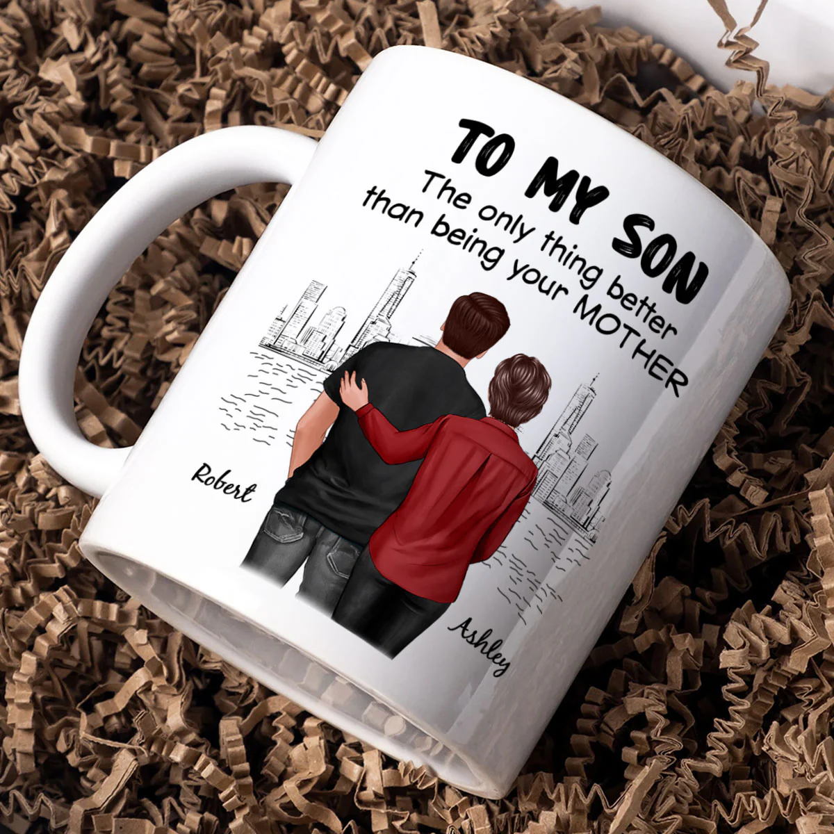 From Mom Dad To Son Watching You Be A Dad Fist Bump Personalized Mug, Gift For Son - Image 2