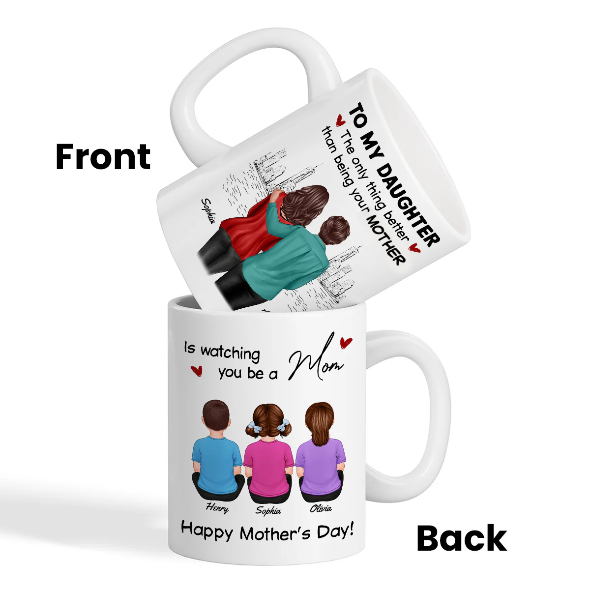 From Mom Dad Watching You Be A Mom - Personalized Mug - Mother's Day Gift For Daughter - Image 10