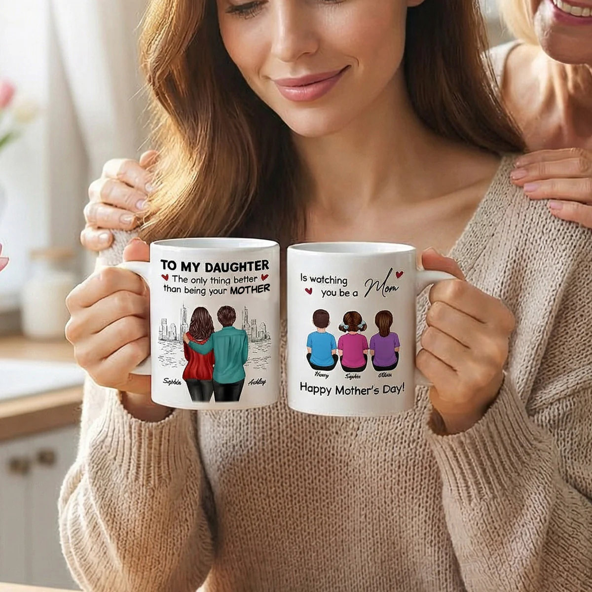 From Mom Dad Watching You Be A Mom - Personalized Mug - Mother's Day Gift For Daughter - Image 3