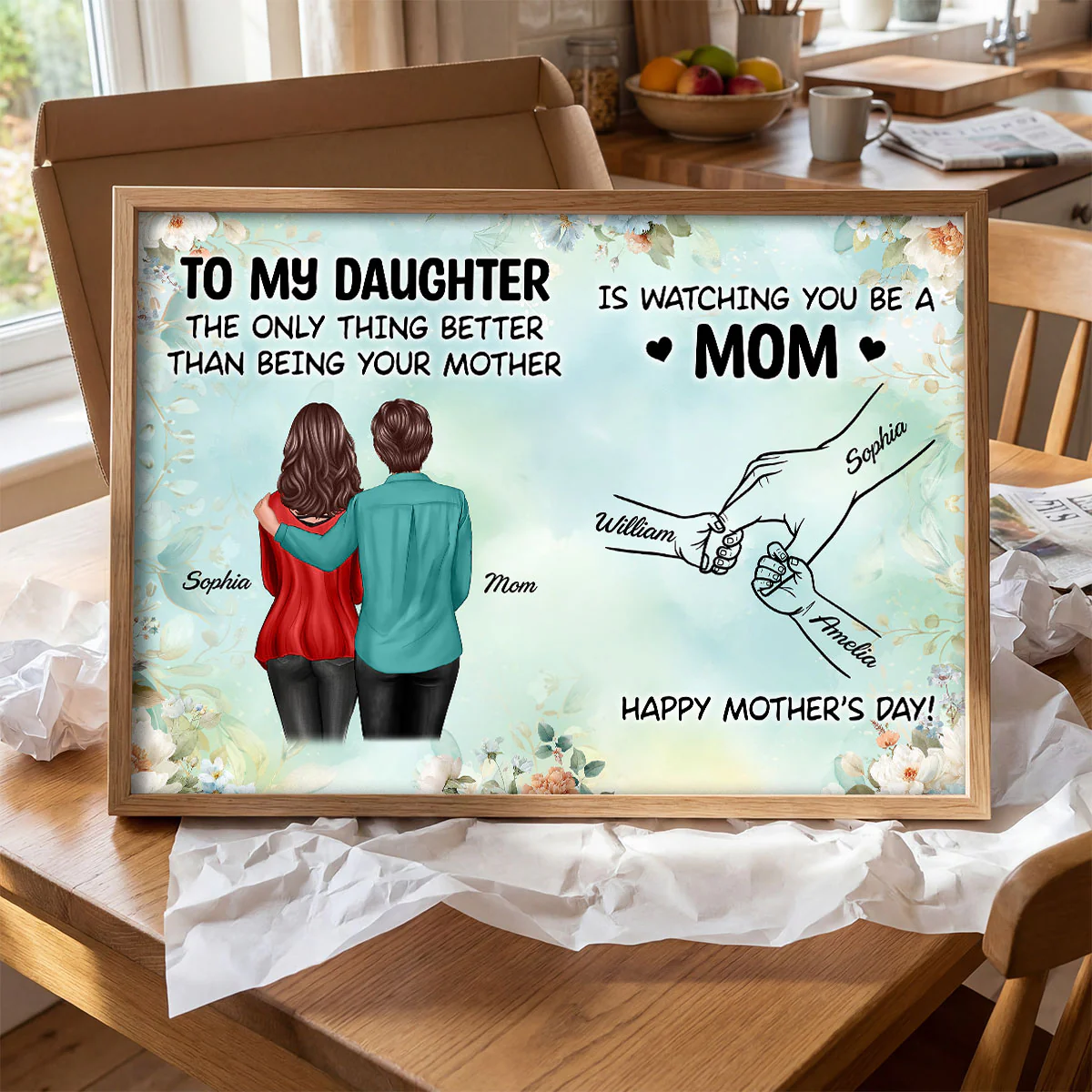From Mom To Daughter Watching You Be A Mom Green Tone - Personalized Poster - Mother's Day Gift For Daughter - Image 10