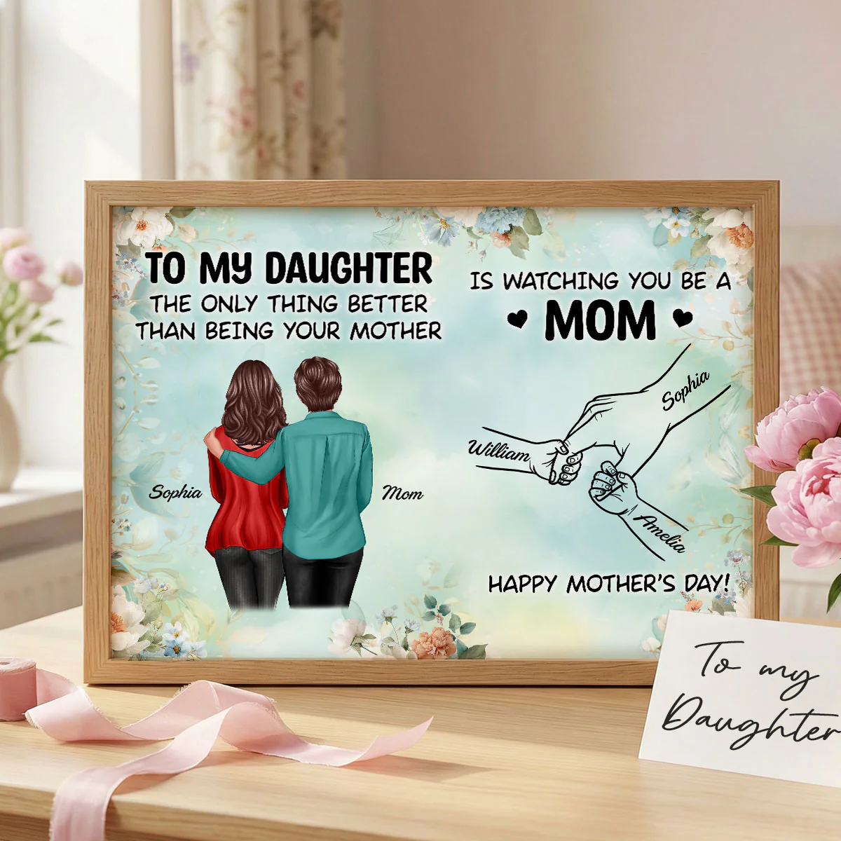 From Mom To Daughter Watching You Be A Mom Green Tone - Personalized Poster - Mother's Day Gift For Daughter - Image 13