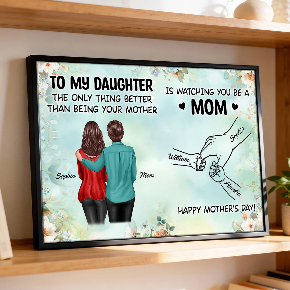 From Mom To Daughter Watching You Be A Mom Green Tone - Personalized Poster - Mother's Day Gift For Daughter - Image 5